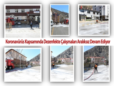 Koronav&uuml;r&uuml;s Kapsamında Dezenfekte &Ccedil;alışmaları Aralıksız Devam Ediyor