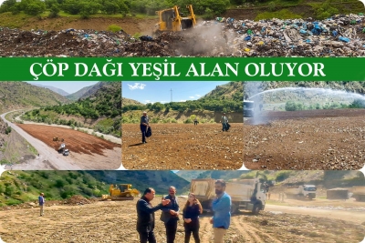 &Ccedil;&ouml;p Dağı Yeşil Alan Oluyor
