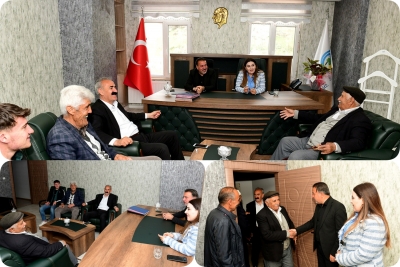 &Ouml;nceki D&ouml;nem Ka&ccedil;it Mahalle Muhtarından Eş Başkanlar Eraslan ve Baran&rsquo;a Hayırlı olsun Ziyareti
