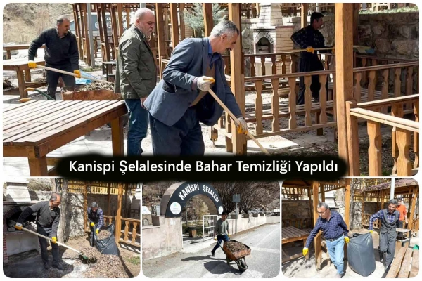 Kanispi Şelalesinde Bahar Temizliği Yapıldı