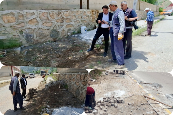 &Ccedil;atak&rsquo;ta Kaldırım Bakım ve onarım &Ccedil;alışmaları Başladı