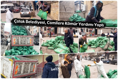 &Ccedil;atak Belediyesi, Camilere K&ouml;m&uuml;r Yardımı Yaptı