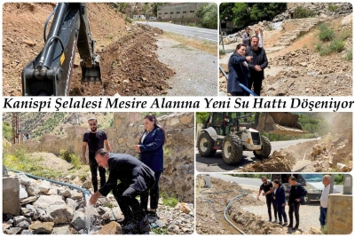 Kanispi Şelalesi Mesire Alanına Yeni Su Hattı D&ouml;şeniyor