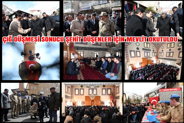 &Ccedil;ığ D&uuml;şmesi Sonucu Şehit D&uuml;şenler İ&ccedil;in Mevlit Okutuldu