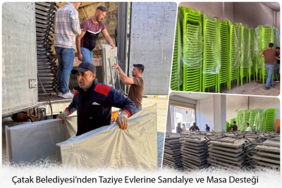 &Ccedil;atak Belediyesi&rsquo;nden Taziye Evlerine Sandalye ve Masa Desteği