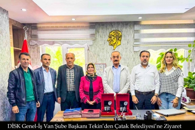 DİSK Genel-İş Van Şube Başkanı Tekin&rsquo;den &Ccedil;atak Belediyesi&rsquo;ne Ziyaret