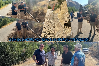 2 bin 500 metre yeni İ&ccedil;me Suyu Boru Hattı D&ouml;şendi