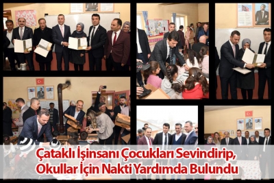 &Ccedil;ataklı İşinsanı &Ccedil;ocukları Sevindirip, Okullar İ&ccedil;in Nakti Yardımda Bulundu